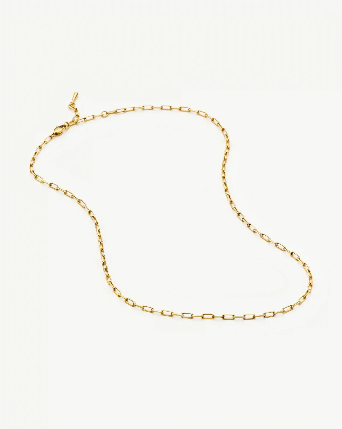 Mini Paperclip Chain Necklace | 18ct Gold Plated