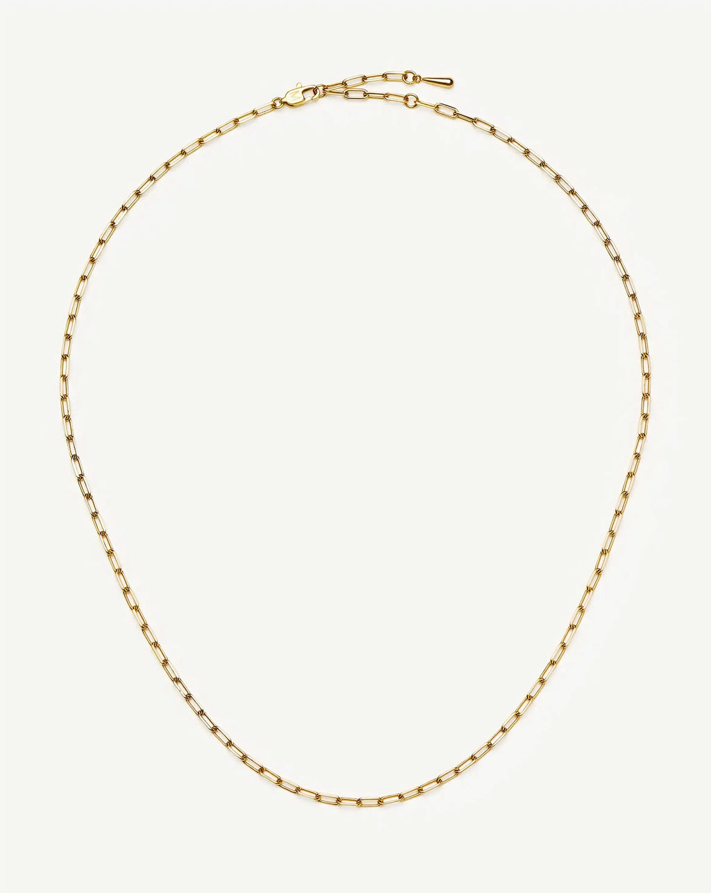 Mini Paperclip Chain Necklace | 18ct Gold Plated