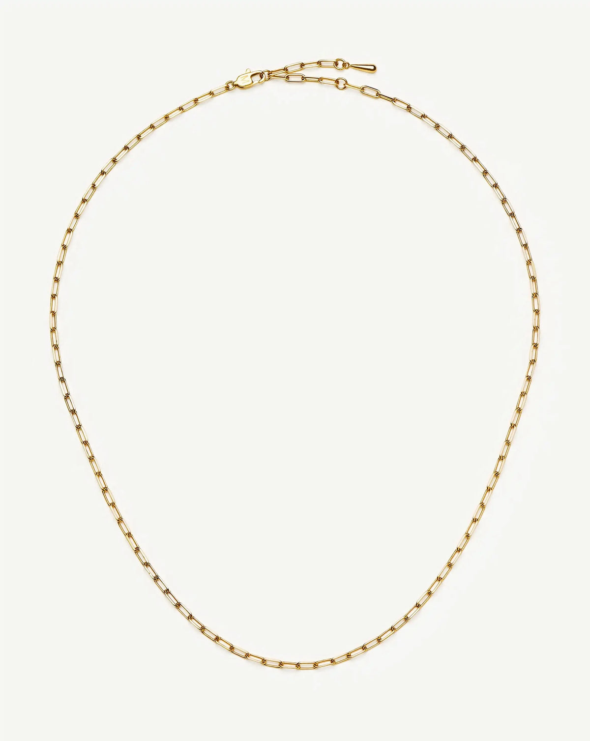 Mini Paperclip Chain Necklace | 18ct Gold Plated