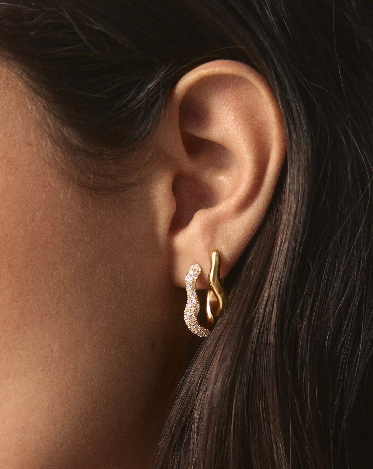 Molten Classic Small Hoop Earrings | 18ct Gold Plated