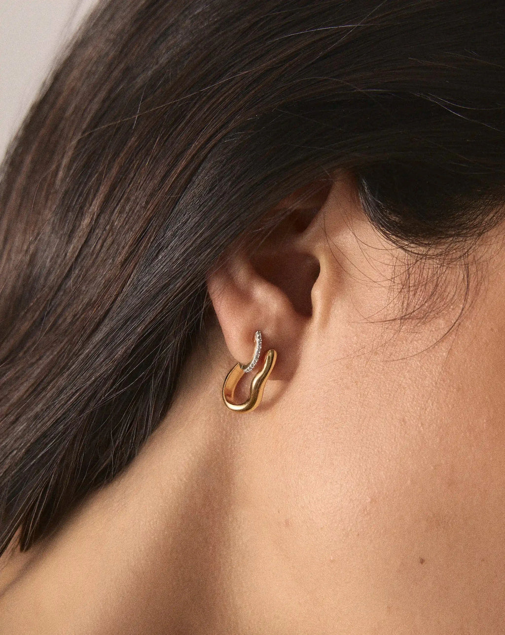 Molten Classic Small Hoop Earrings | 18ct Gold Plated