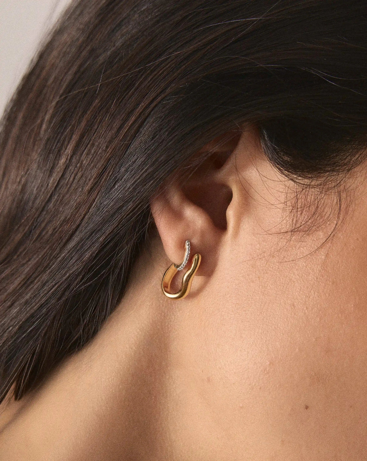 Molten Classic Small Hoop Earrings | 18ct Gold Plated