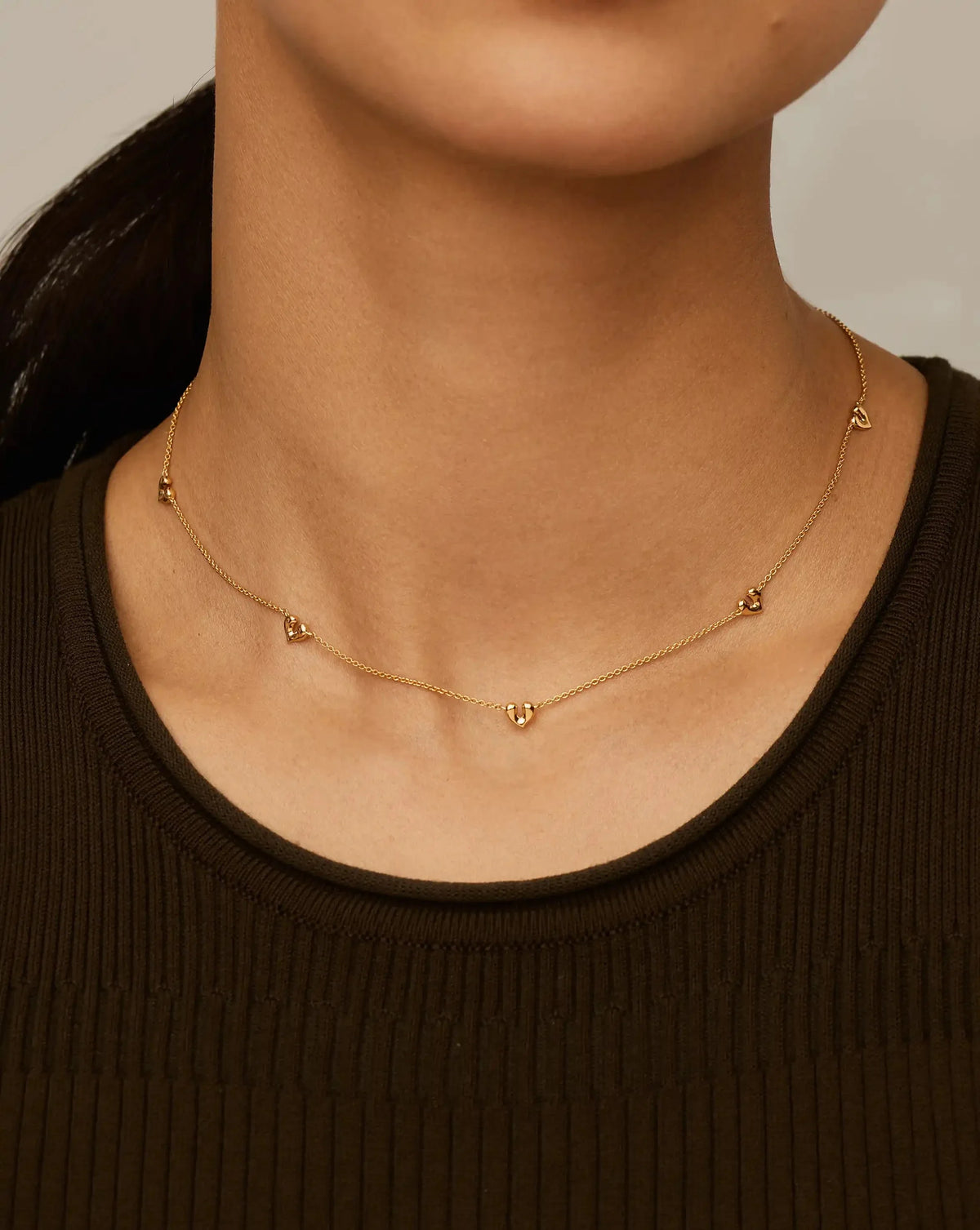 Molten Heart Mini Charm Choker | 18ct Gold Vermeil