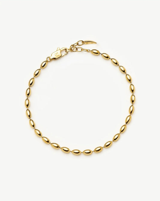 Molten Olive Chain Bracelet | 18ct Gold Plated