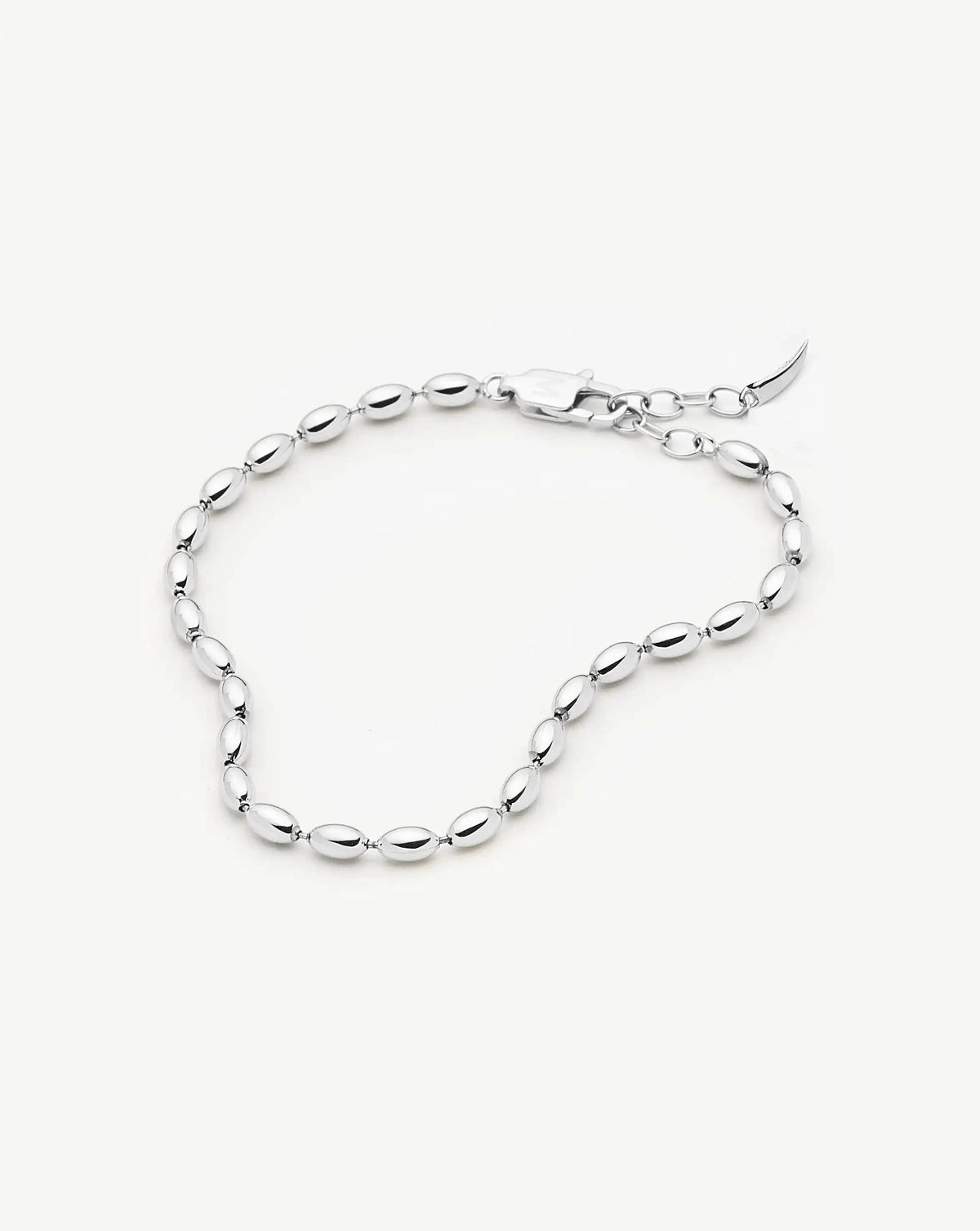 Molten Olive Chain Bracelet | Silver Plated