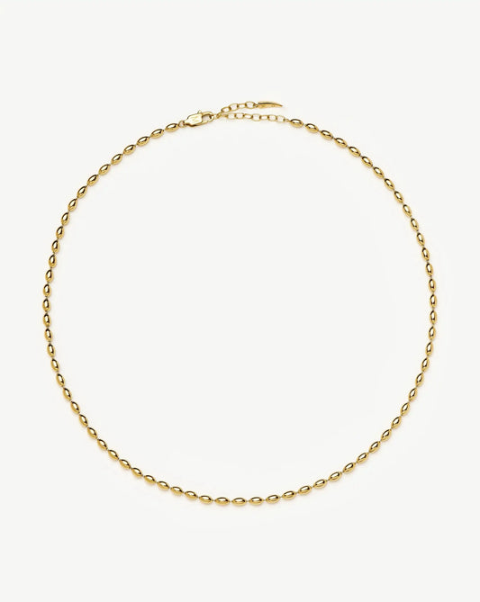 Molten Olive Chain Necklace | 18ct Gold Plated