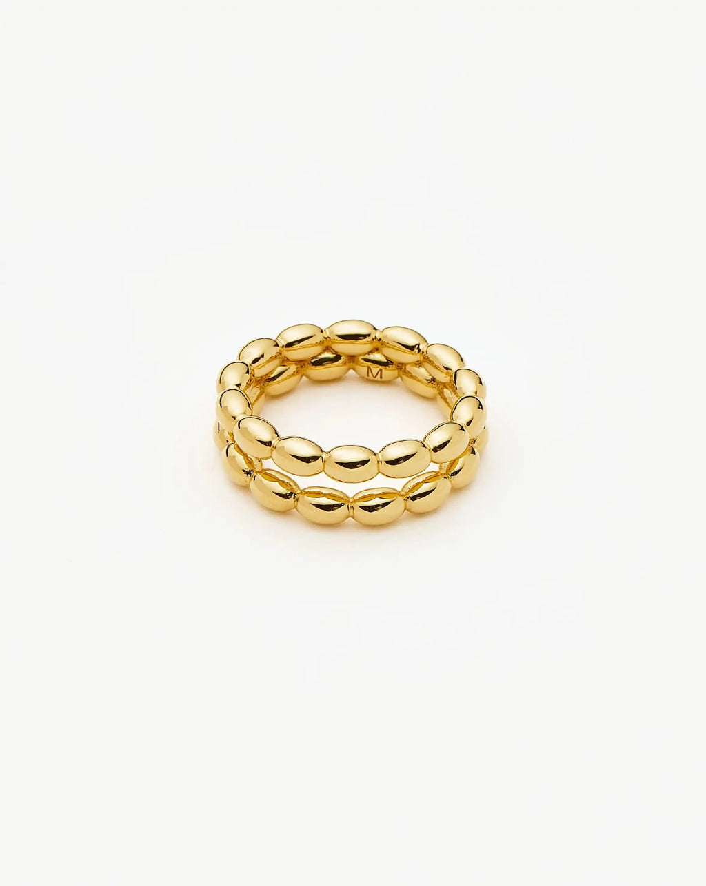 Molten Olive Stacked Ring | 18ct Gold Plated