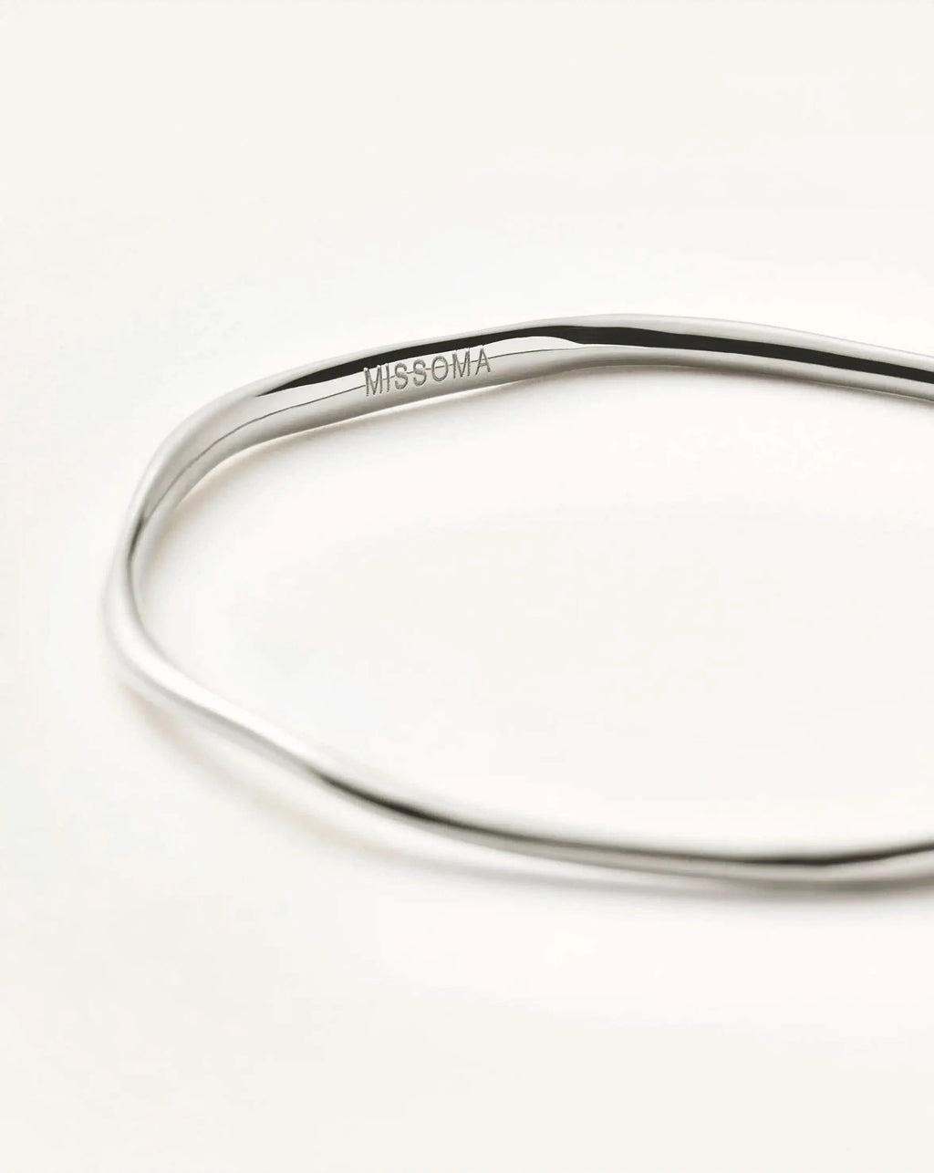 Molten Ripple Bangle | Silver Plated