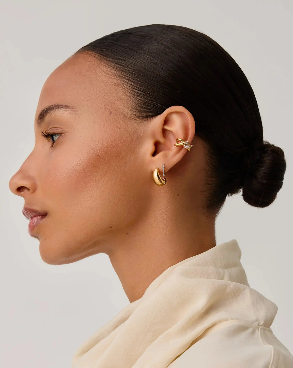 Molten Snow Ear Cuff | 18ct Gold Plated/Cubic Zirconia