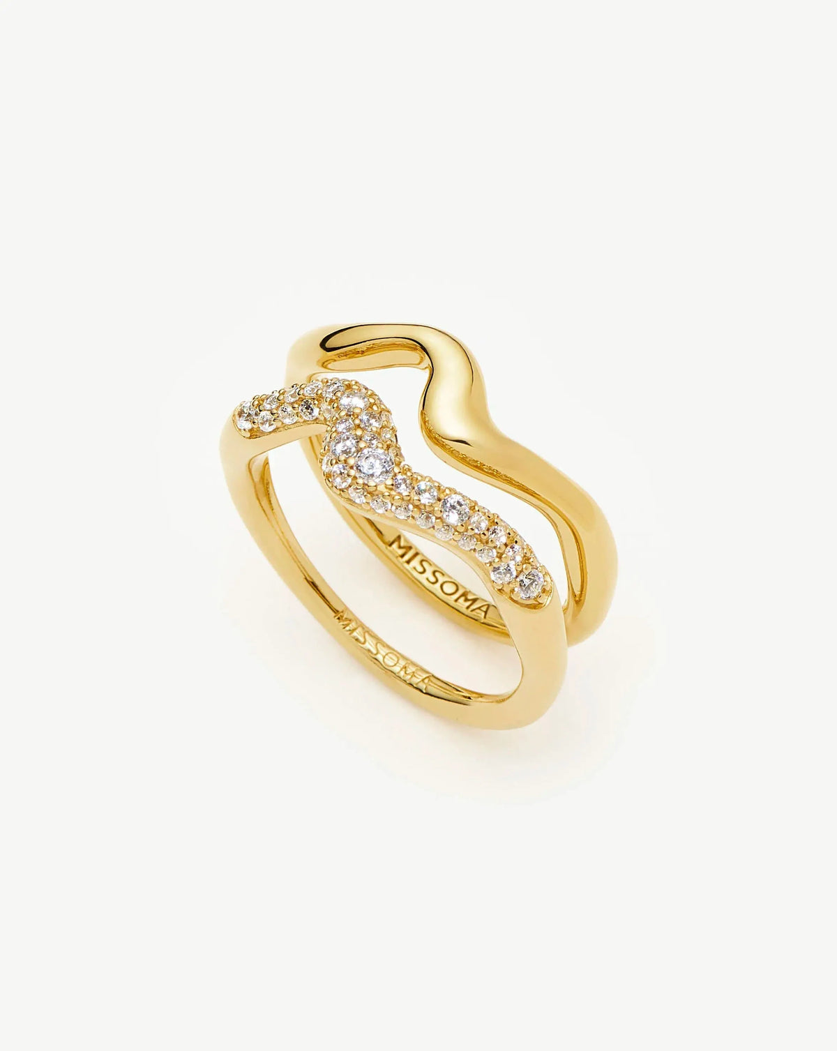 The Day-to-Night Ring Set | 18ct Gold Vermeil/Cubic Zirconia