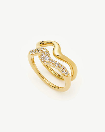 The Day-to-Night Ring Set | 18ct Gold Vermeil/Cubic Zirconia