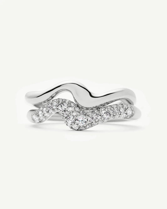 The Day-to-Night Ring Set | Sterling Silver