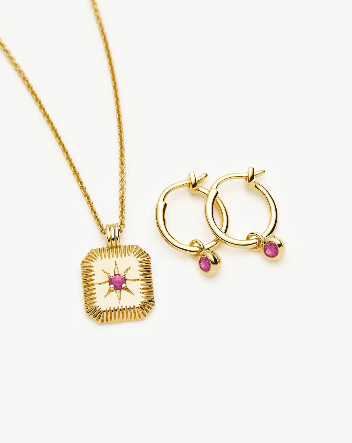 The Meaningful October Birthstone Set | 18ct Gold Vermeil/Pink Tourmaline