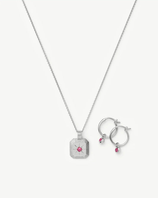 The Meaningful October Birthstone Set | Sterling Silver/Pink Tourmaline