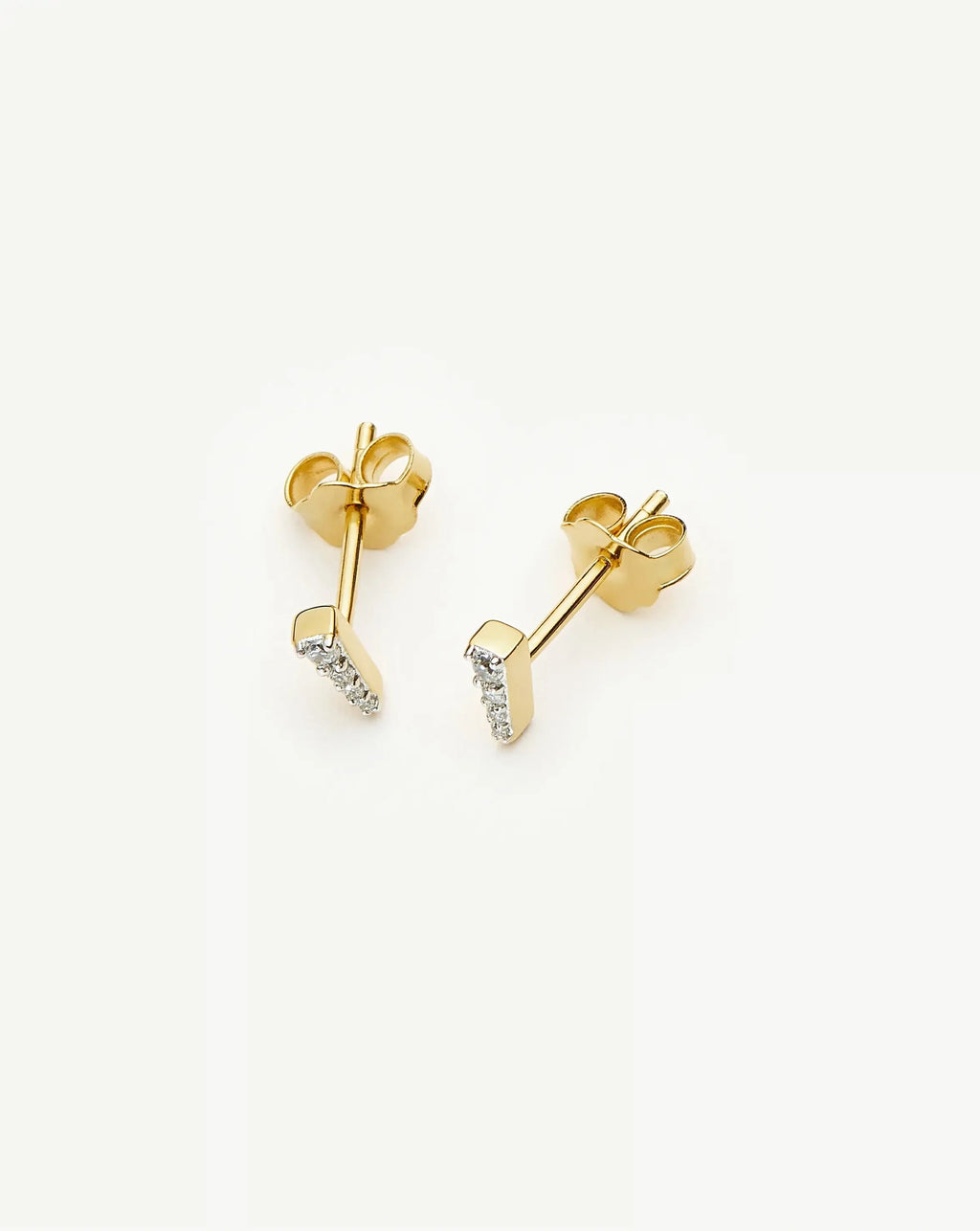 Pavé Spike Stud Earrings | 18ct Gold Plated/Cubic Zirconia