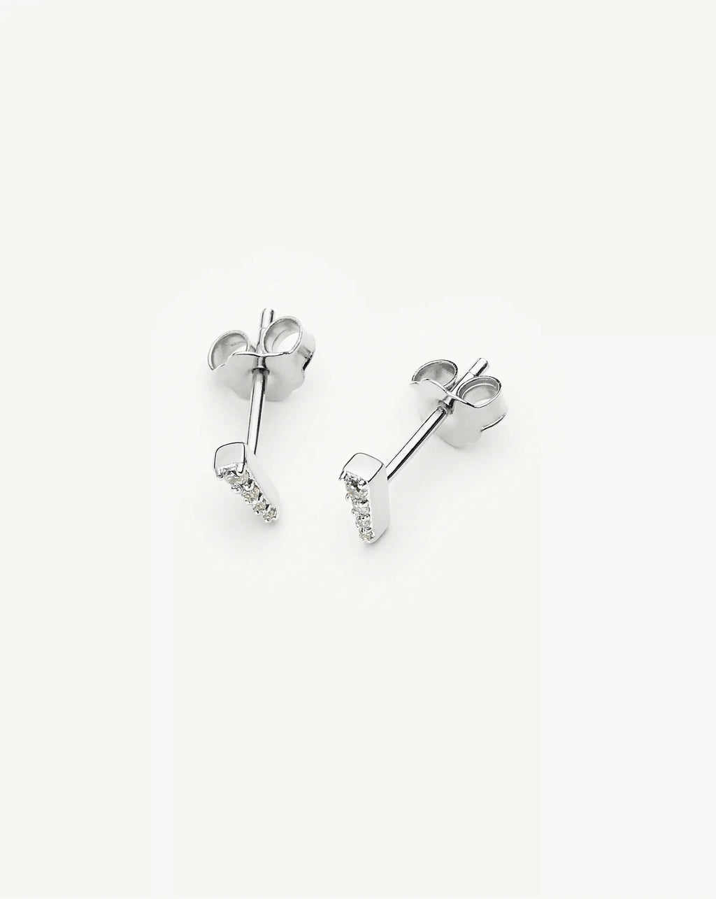 Pavé Spike Stud Earrings | Silver Plated/Cubic Zirconia