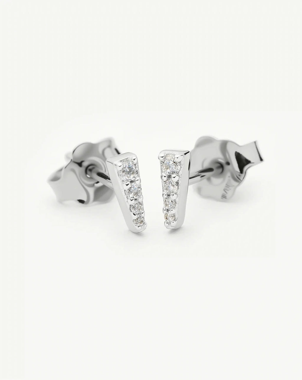 Pavé Spike Stud Earrings | Silver Plated/Cubic Zirconia