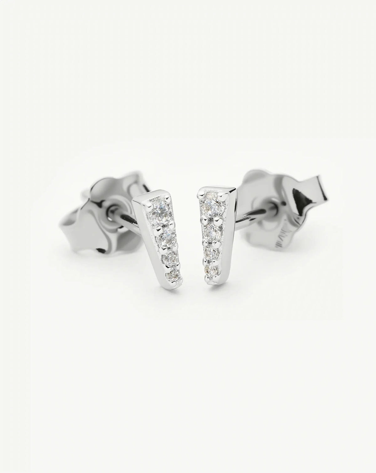 Pavé Spike Stud Earrings | Silver Plated/Cubic Zirconia