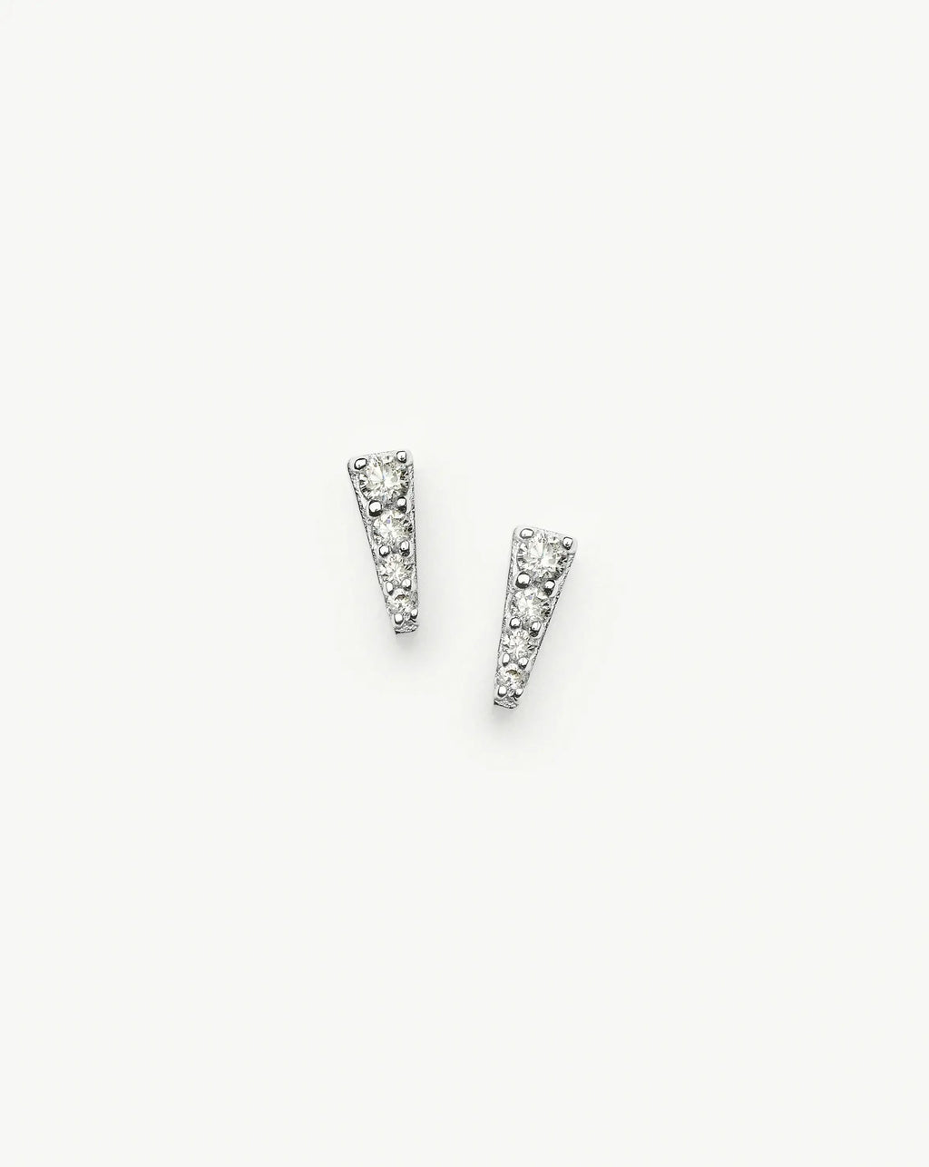 Pavé Spike Stud Earrings | Silver Plated/Cubic Zirconia