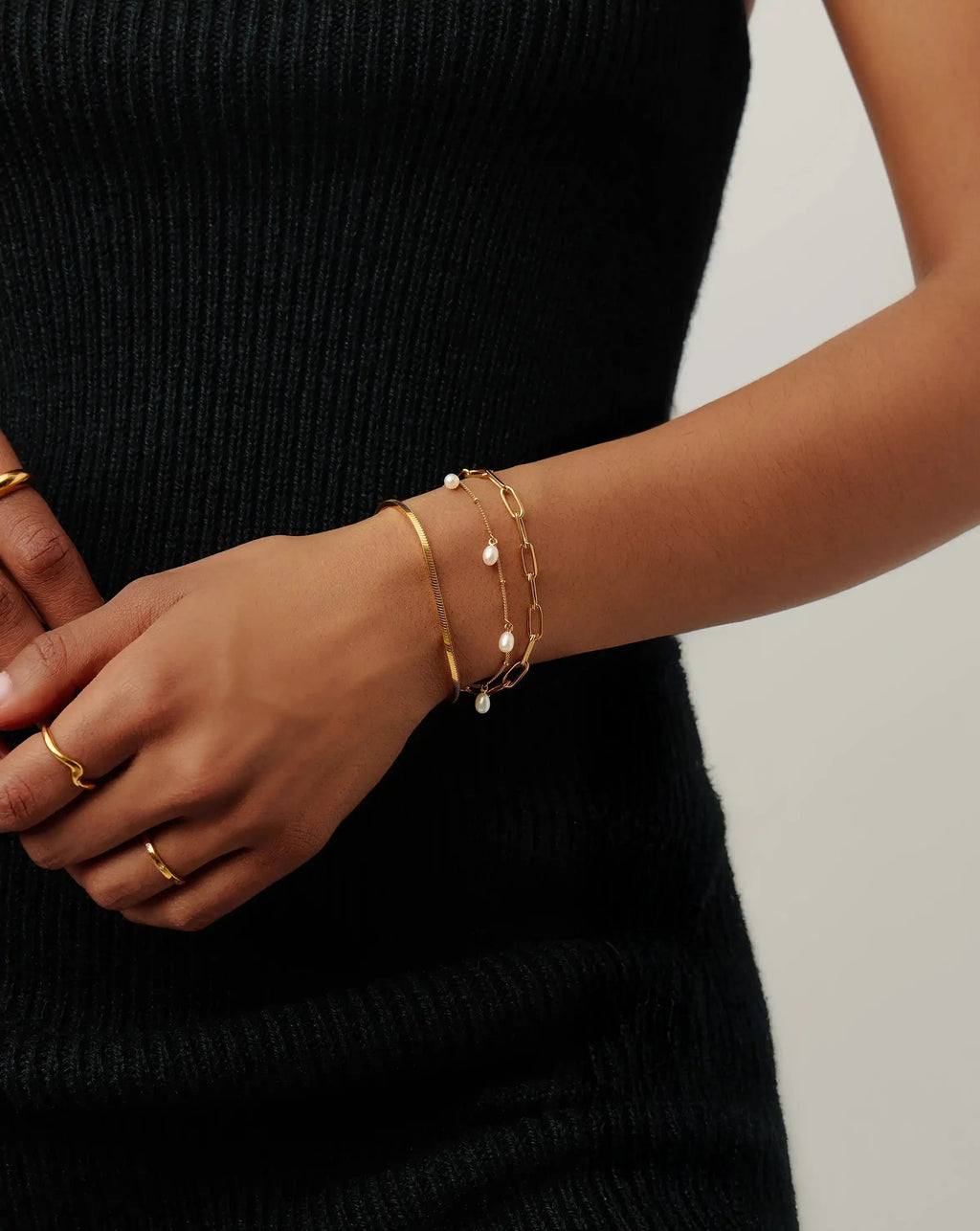 Pearl Baya Baroque Chain Bracelet | 18ct Gold Vermeil/Pearl