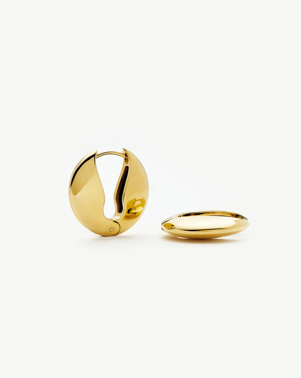 Pebble Hinged Hoop Earrings | 18ct Gold Plated