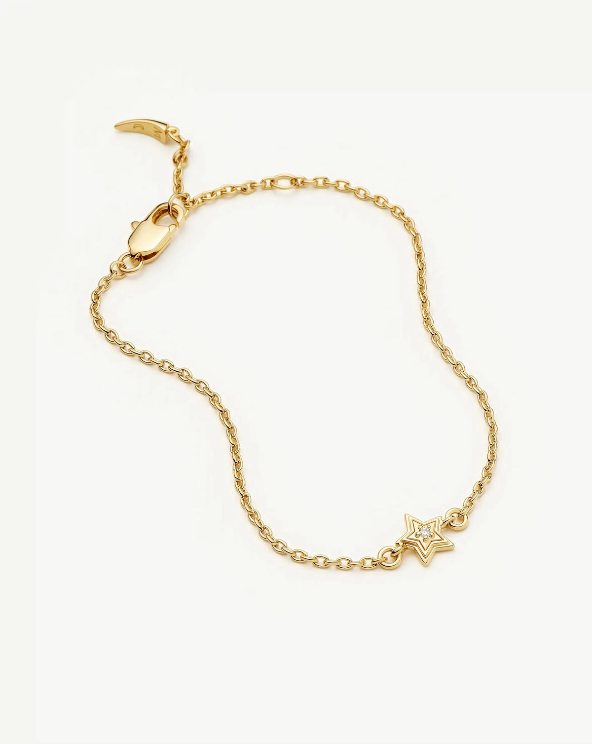 Ridge Star Chain Bracelet | 18ct Gold Plated/Cubic Zirconia