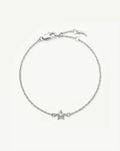 Ridge Star Chain Bracelet | Silver Plated/Cubic Zirconia