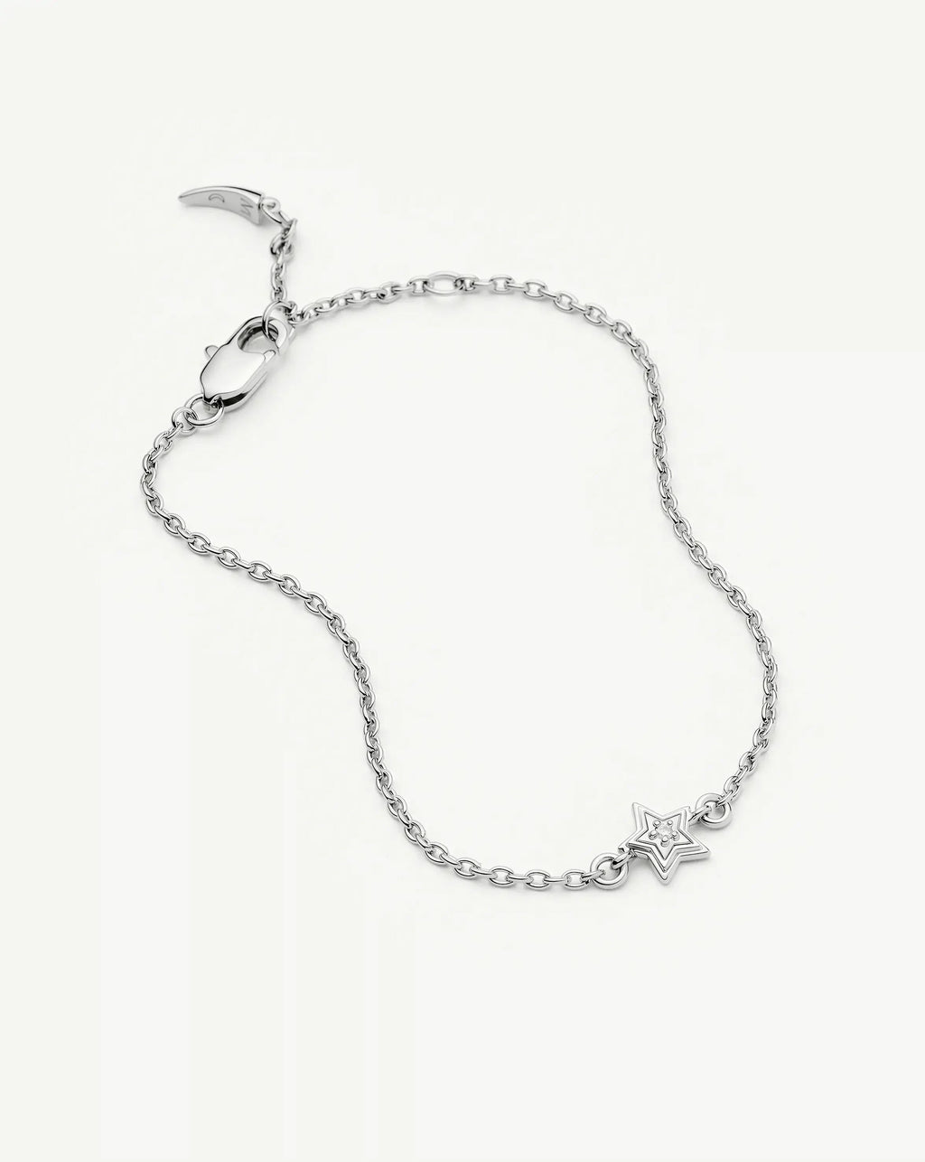 Ridge Star Chain Bracelet | Silver Plated/Cubic Zirconia
