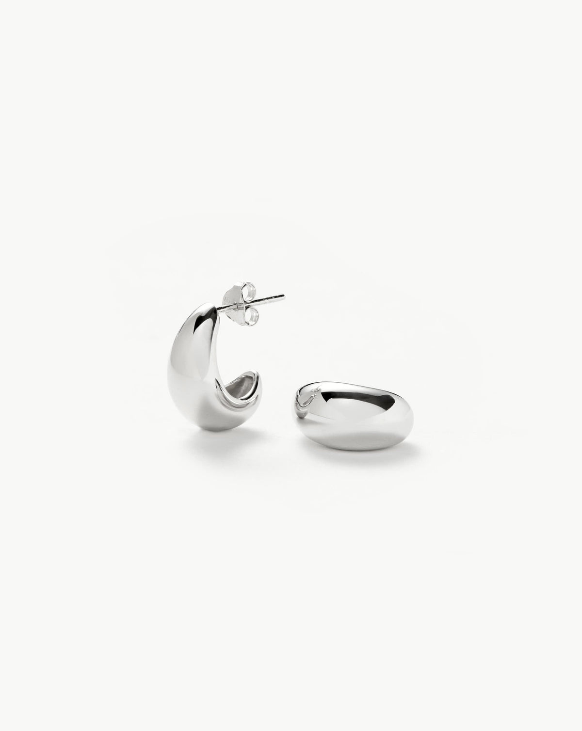 Savi Dome Mini Hoop Earrings | Silver Plated