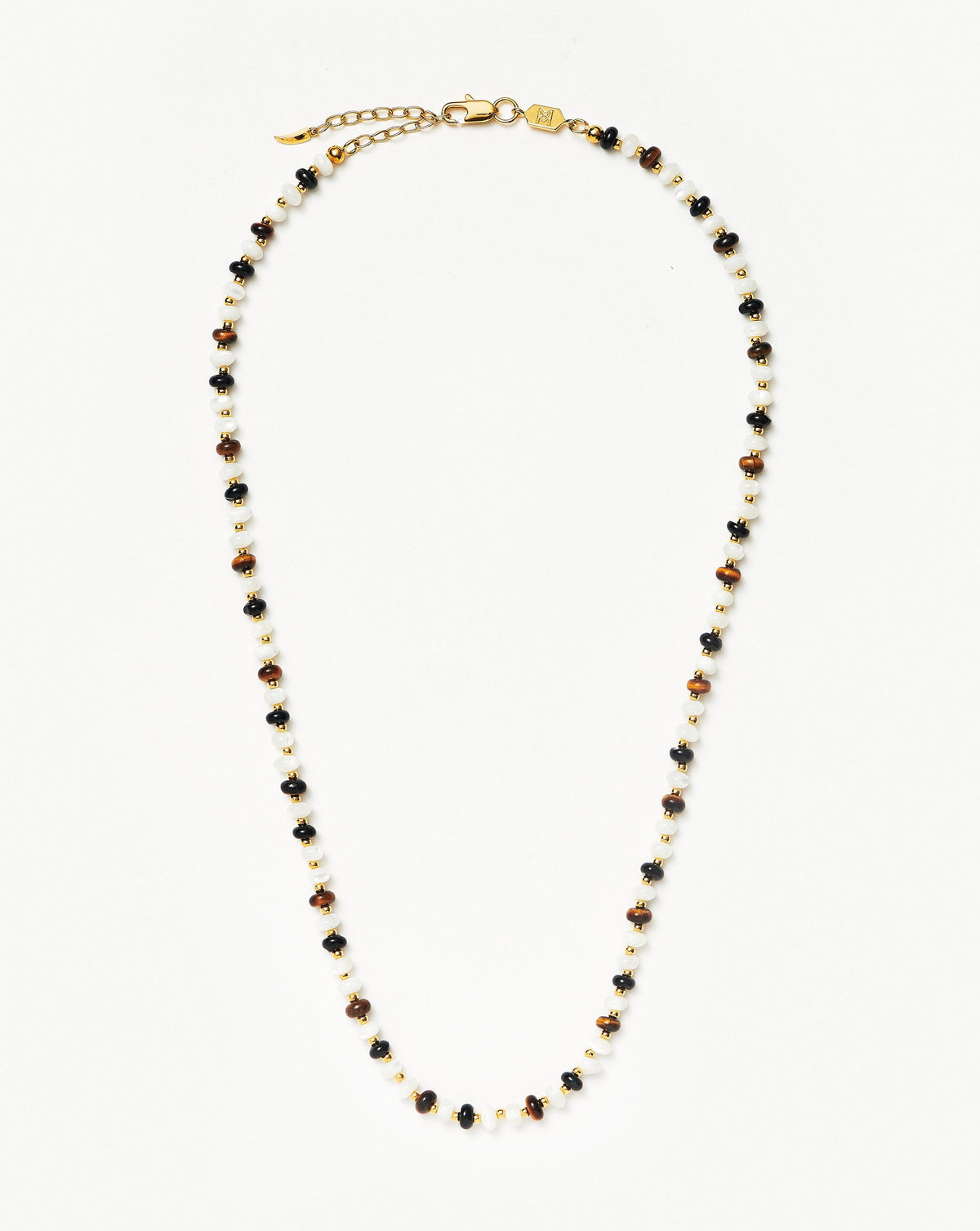 Savi Pearl & Gemstone Beaded Necklace | 18ct Gold Plated/Multi