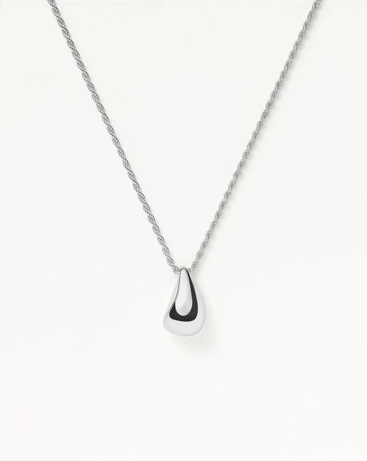 Savi Sculptural Droplet Pendant Necklace | Sterling Silver