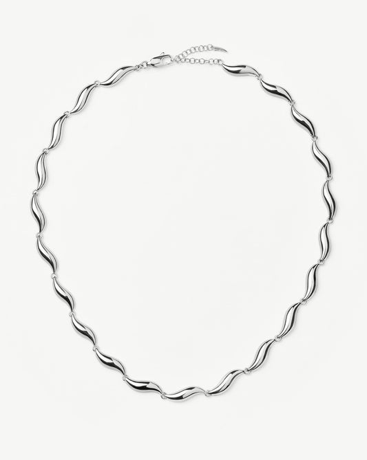 Savi Signature Link Chain Necklace | Silver Plated