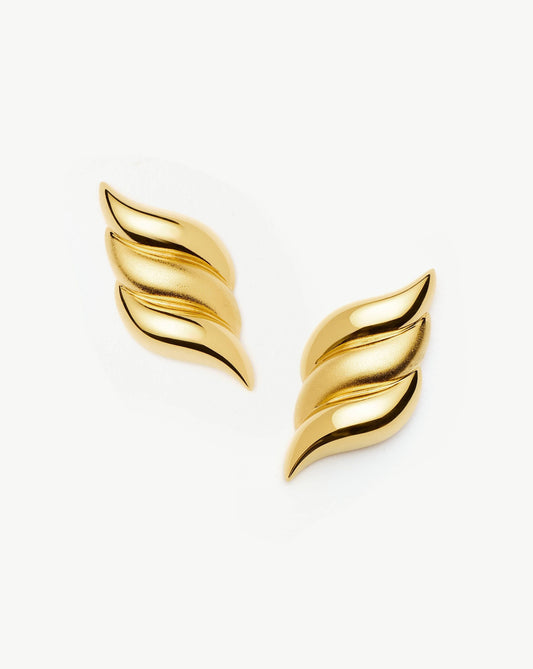 Savi Signature Oversized Stud Earrings | 18ct Gold Plated