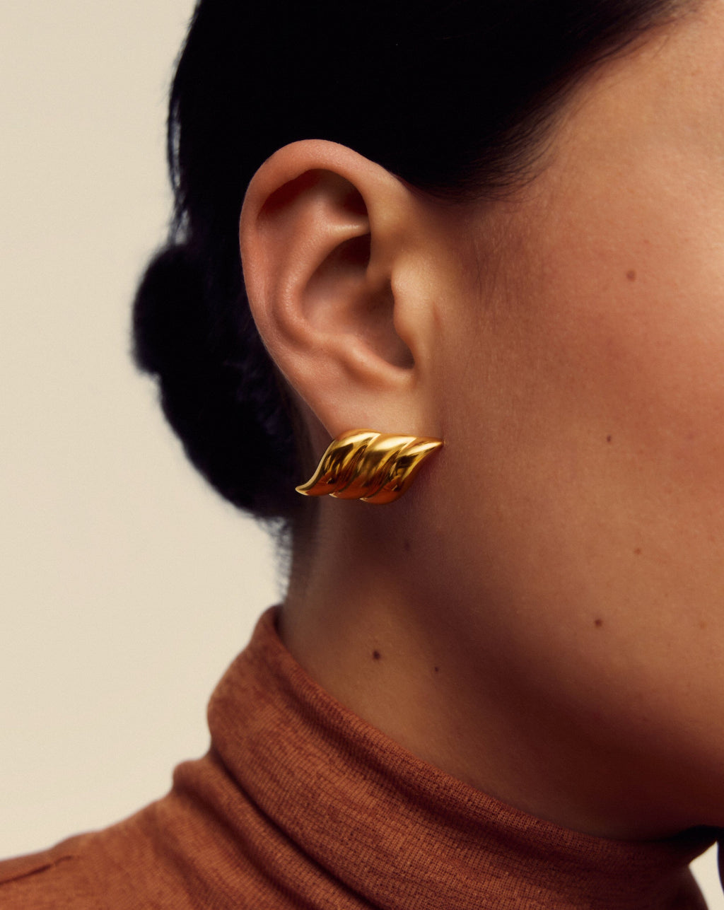 Savi Signature Oversized Stud Earrings | 18ct Gold Plated