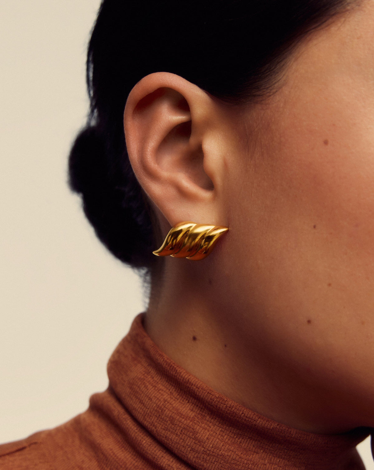 Savi Signature Oversized Stud Earrings | 18ct Gold Plated