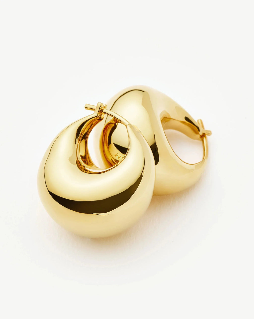 Sculptural Chubby Dome Small Hoop Earrings | 18ct Gold Plated