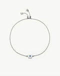 September Birthstone Slider Bracelet | Silver Plated/Lapis