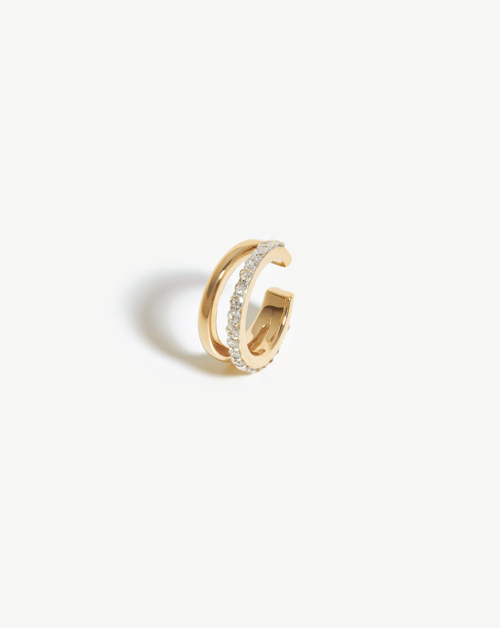 Solid Gold Diamond Double Ear Cuff
