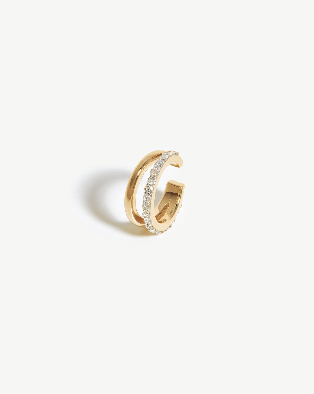 Solid Gold Diamond Double Ear Cuff