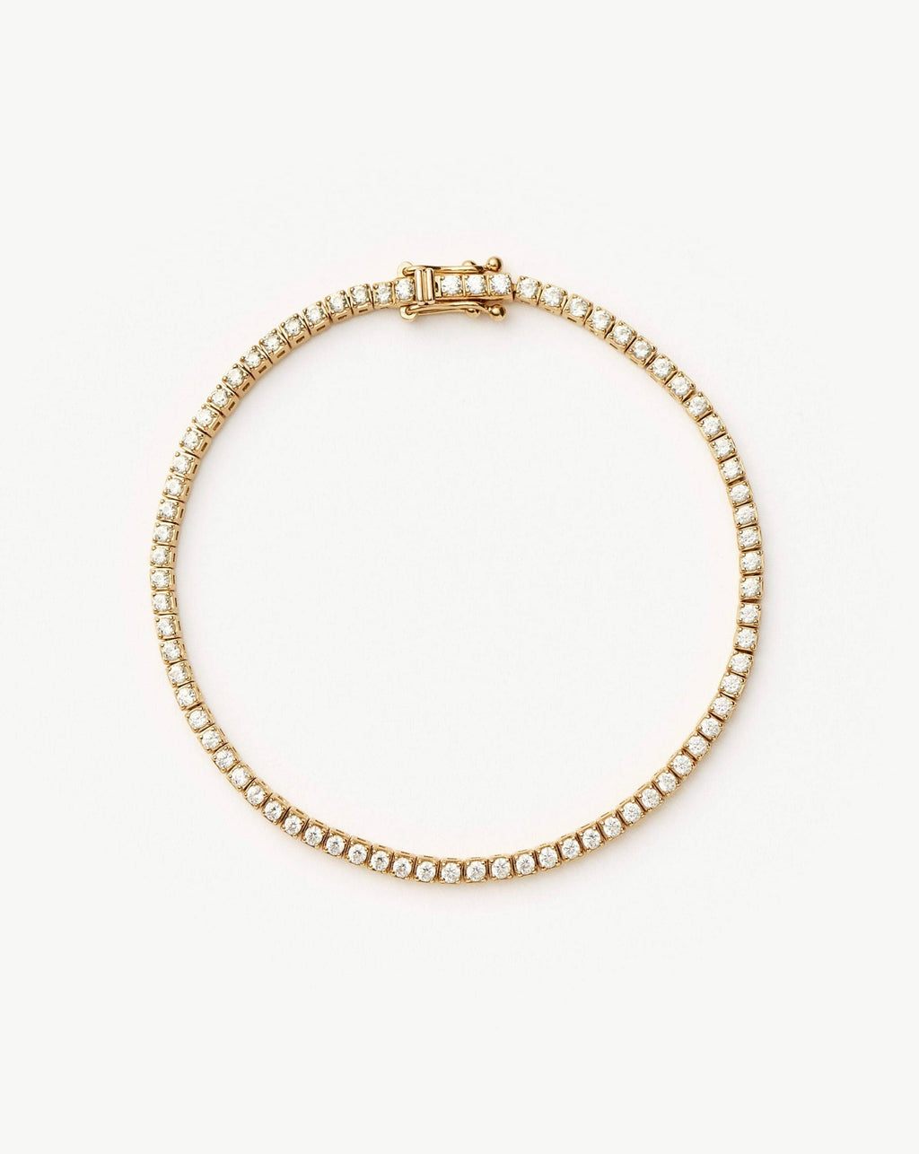 Solid Gold Diamond Tennis Bracelet | 14ct Solid Gold Lab Grown Diamonds