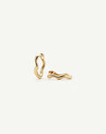 Solid Gold Molten Huggie Earrings | 9ct Solid Yellow Gold