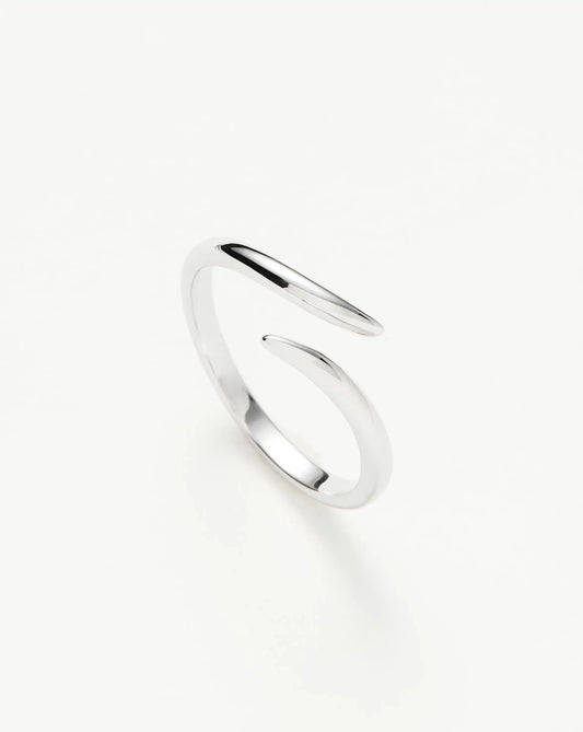 Solid Gold Open Claw Ring | 9ct Solid White Gold