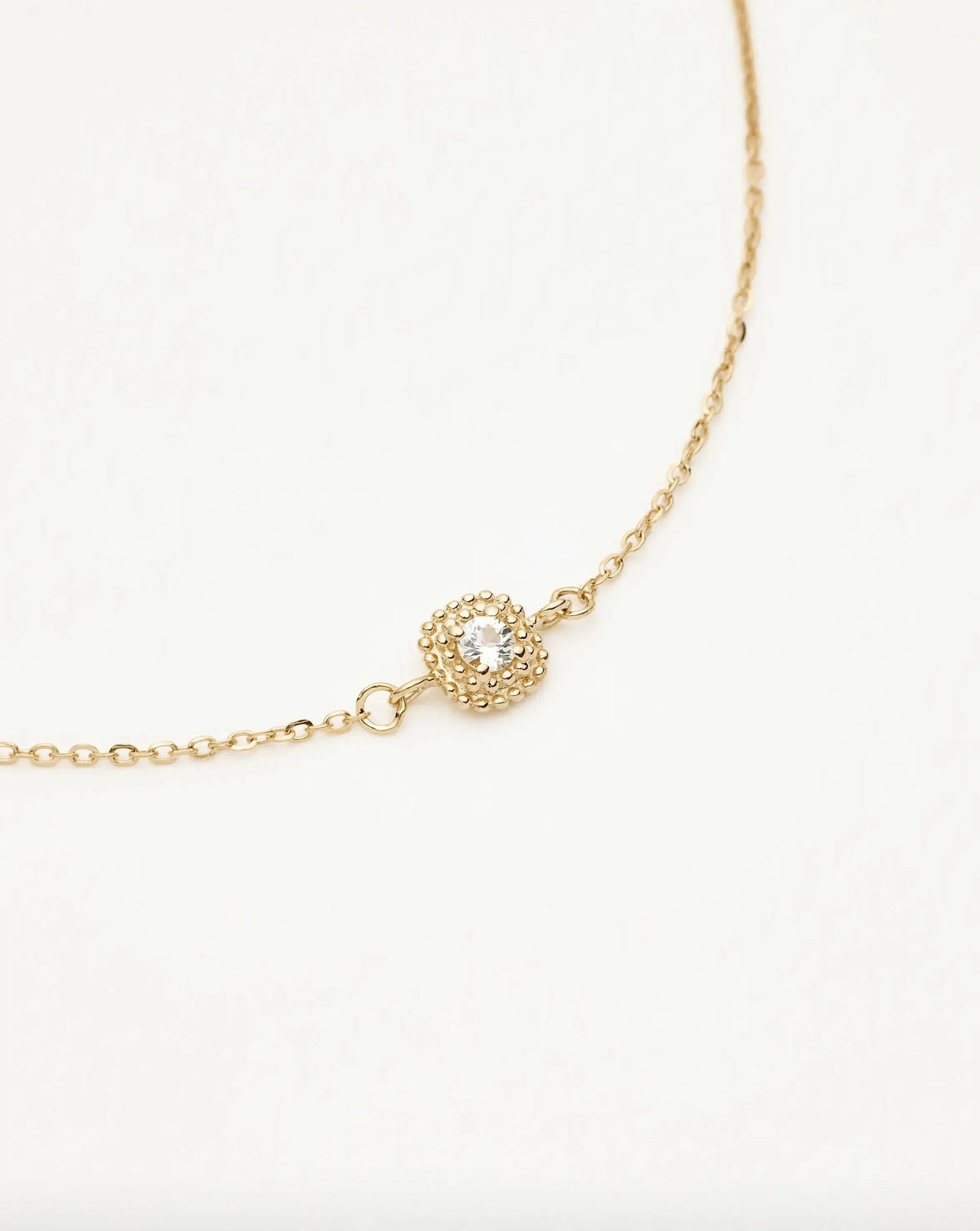 Solid Gold Sapphire Baya Bracelet | 9ct Solid Yellow Gold/Lab Grown White Sapphire