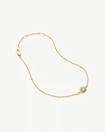 Solid Gold Sapphire Baya Bracelet | 9ct Solid Yellow Gold/Lab Grown White Sapphire