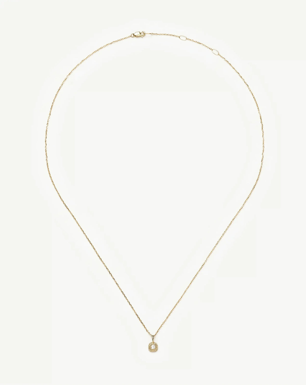 Solid Gold Sapphire Baya Pendant Necklace | 9ct Solid Yellow Gold/Lab Grown White Sapphire