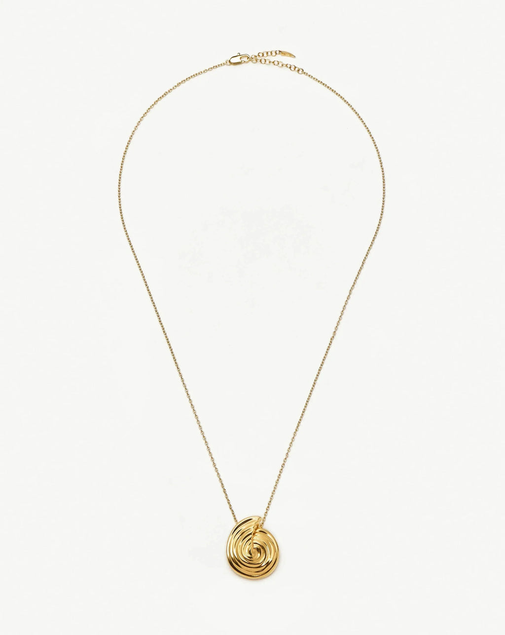 Spiral Large Pendant Necklace | 18ct Gold Plated
