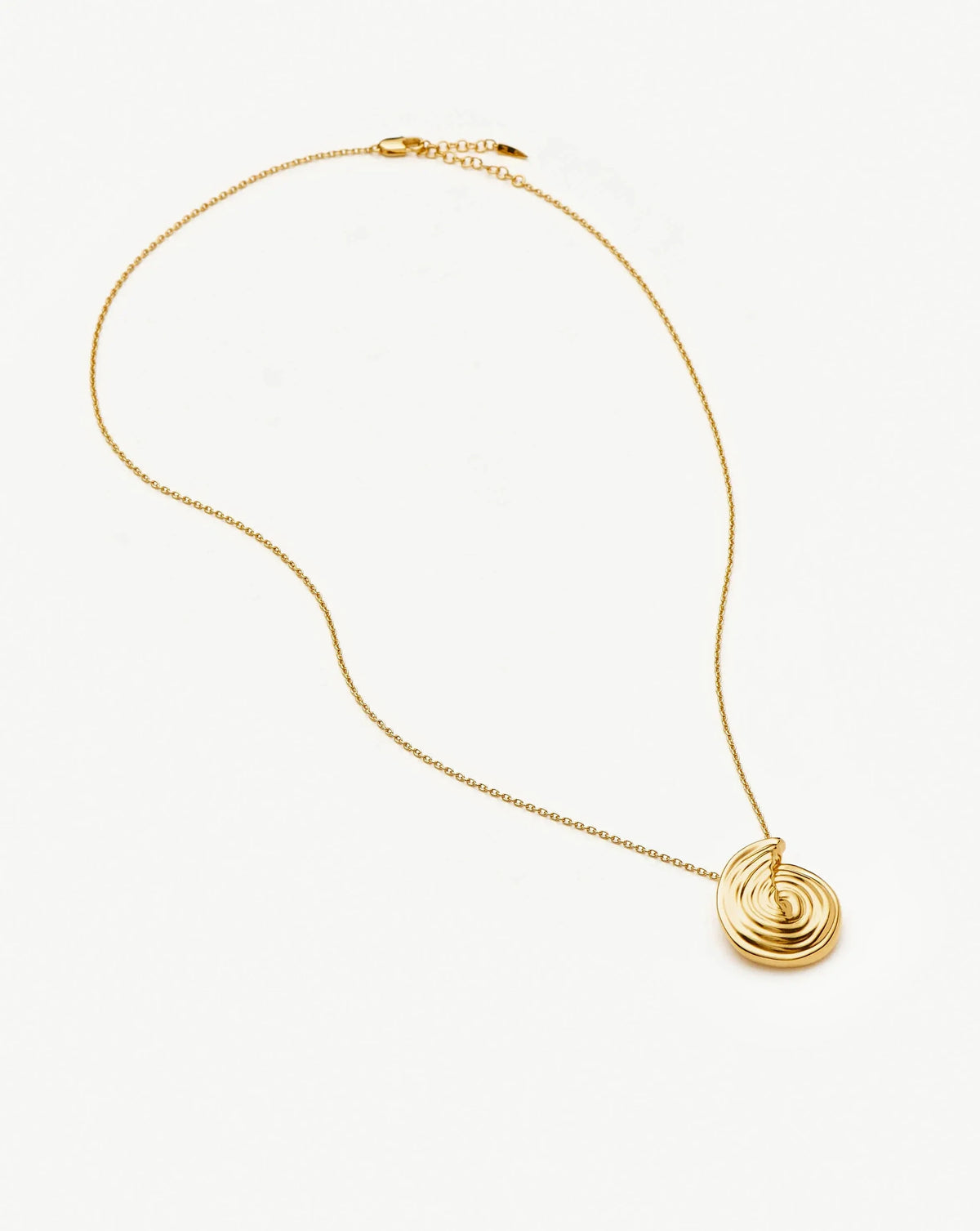 Spiral Large Pendant Necklace | 18ct Gold Plated