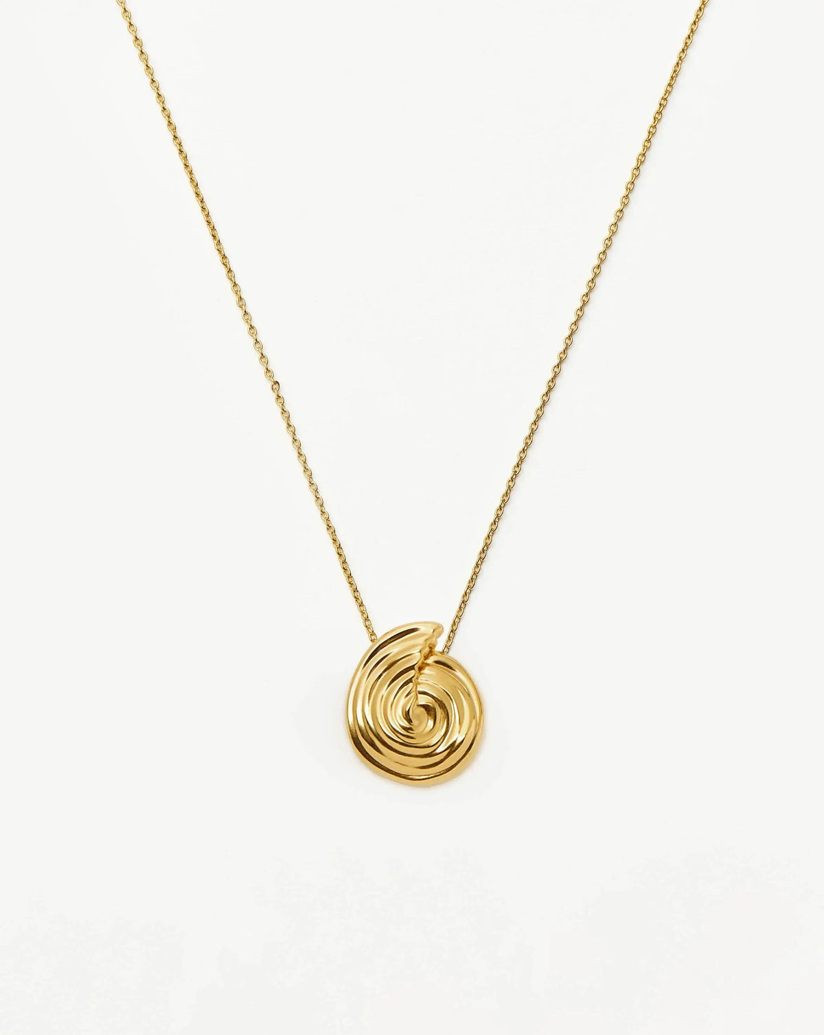 Spiral Large Pendant Necklace | 18ct Gold Plated