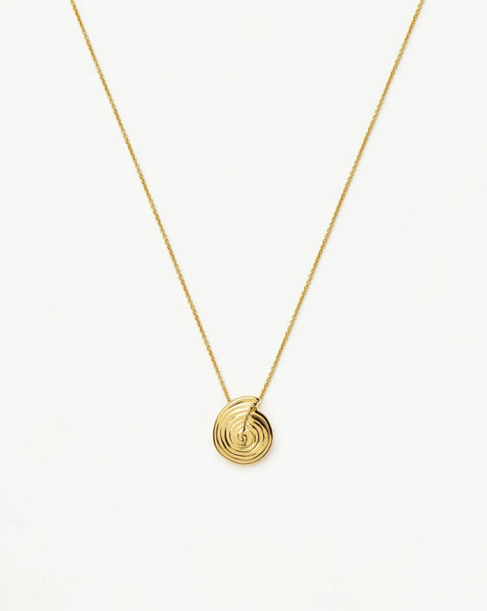 Spiral Mini Pendant Necklace | 18ct Gold Plated