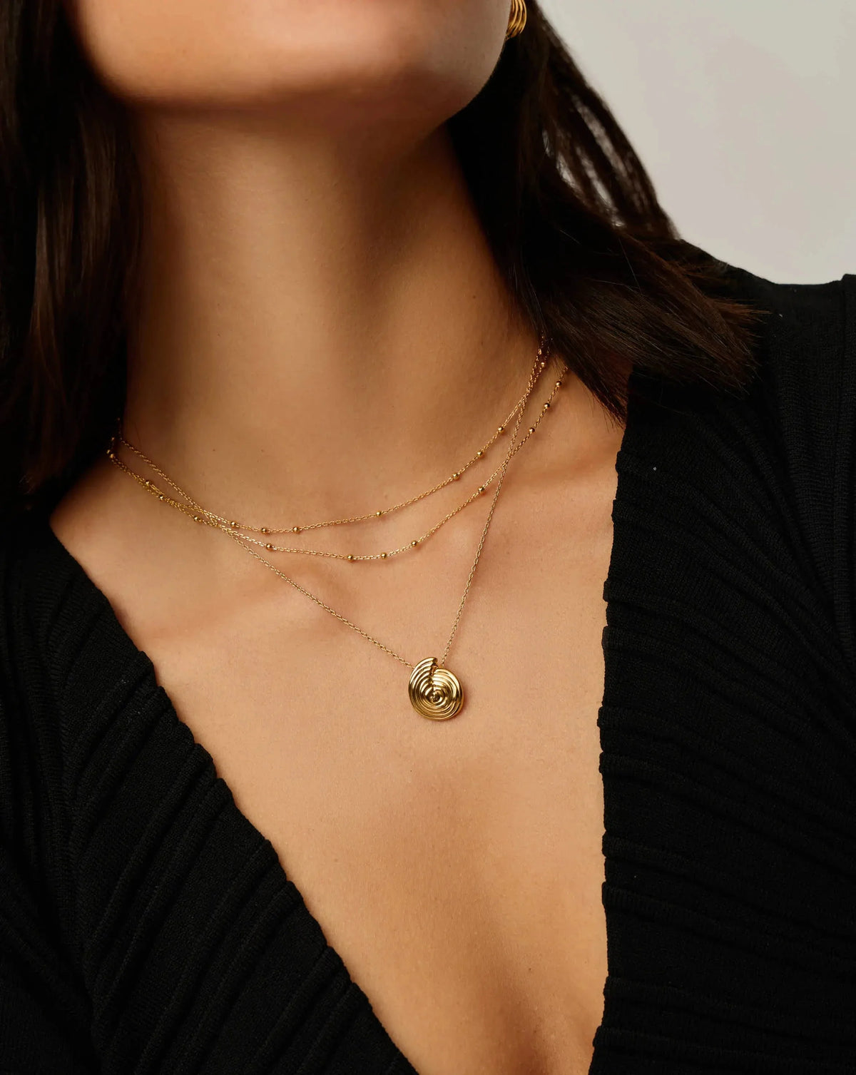 Spiral Mini Pendant Necklace | 18ct Gold Plated